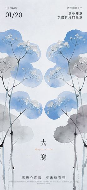 大寒节气海报