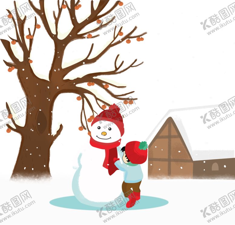 编号：93454102090813222559【酷图网】源文件下载-堆雪人的小孩