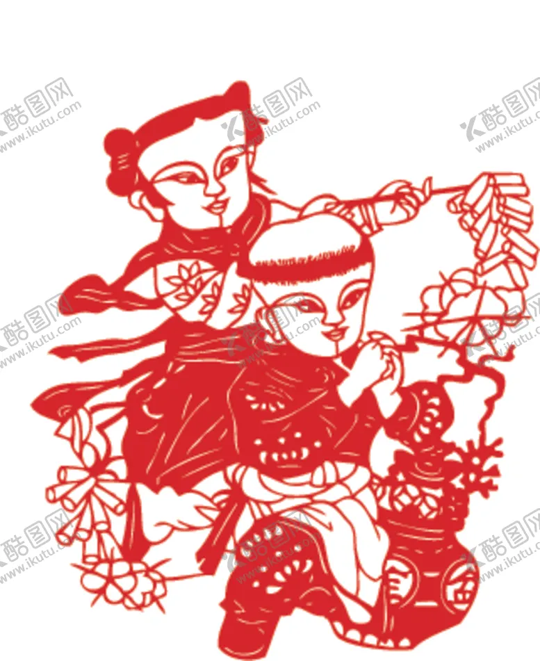 编号：69493705050048597872【酷图网】源文件下载-福娃剪纸
