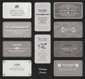 复古风格名片设计展示