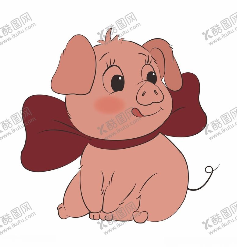 编号：50136302081718327397【酷图网】源文件下载-卡通小猪