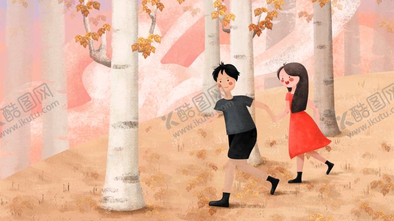 编号：51721510020839012340【酷图网】源文件下载-情侣插画
