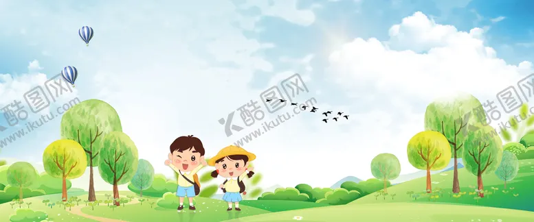 编号：67934009200402364693【酷图网】源文件下载-卡通草地背景