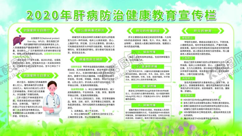 编号：10721609221311594277【酷图网】源文件下载-肝病防治宣传栏