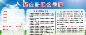 扬尘治理公示牌