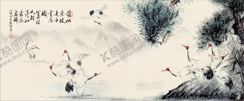 编号：30147509251213340628【酷图网】源文件下载-水墨山水背景