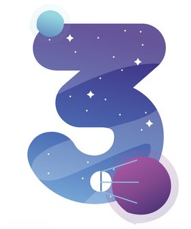 蓝紫色天空数字9