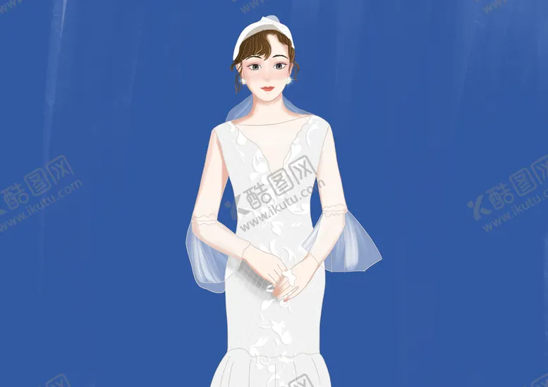 编号：39745110051512334182【酷图网】源文件下载-新娘婚纱白色婚纱礼服人物元素