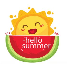 卡通夏日西瓜太阳