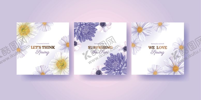 编号：97054810122022015028【酷图网】源文件下载-花卉主题清新卡片设计