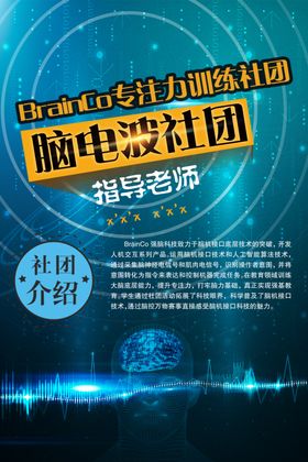 学校脑电波社团海报展板