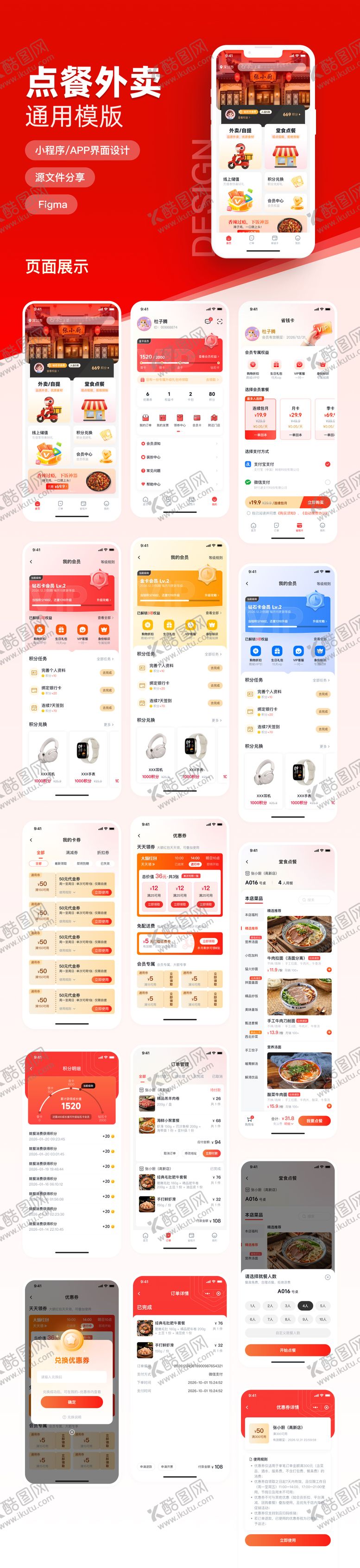 编号：87407304242000521411【酷图网】源文件下载-餐饮点餐外卖App（FIG格式）