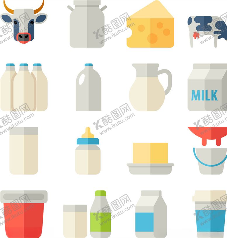 编号：43799410042342358251【酷图网】源文件下载-牛奶瓶子杯子