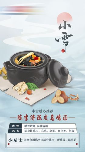 小雪节气美食海报