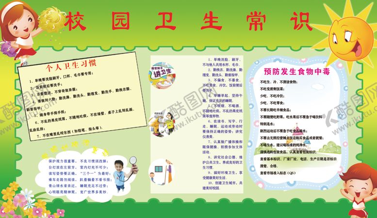 编号：16747509261441551715【酷图网】源文件下载-校园卫生常识展板