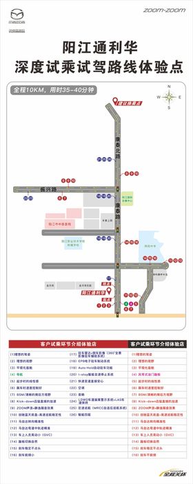 汽车4S点试驾线路图