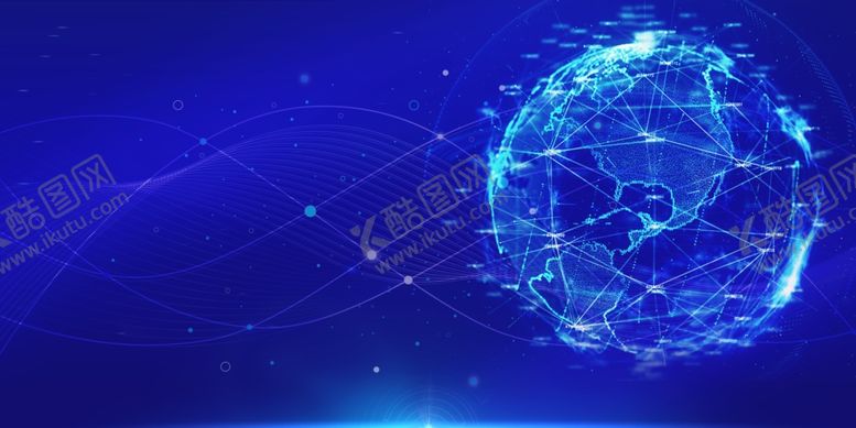 编号：64545210140153215222【酷图网】源文件下载-蓝色商务科技简约大气背景