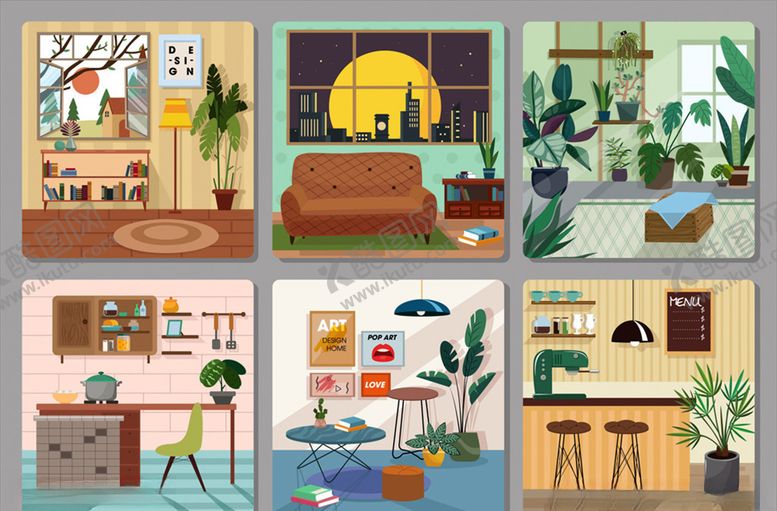 编号：55523510061352204718【酷图网】源文件下载-时尚客厅厨房