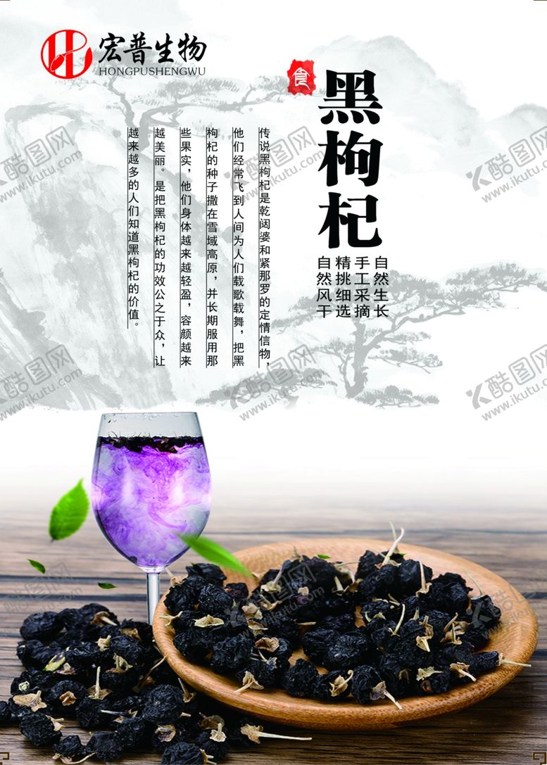 编号：96226304242310414379【酷图网】源文件下载-黑枸杞海报