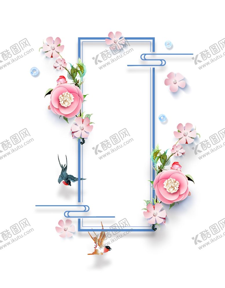 编号：19856504161235574375【酷图网】源文件下载-花朵装饰边框