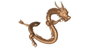 精品黄金龙模型三维透明大图