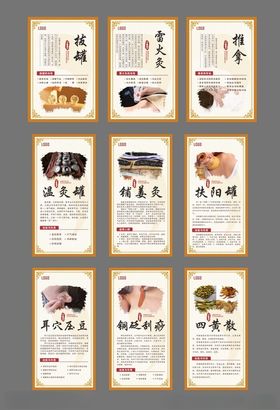 医院中医针灸拔罐诊疗海报