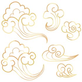 金色祥云中国风png