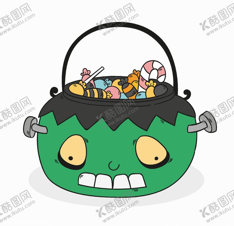 编号：87868504071427591519【酷图网】源文件下载-万圣节糖果篮子