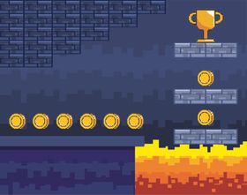 复古像素风游戏场景插画