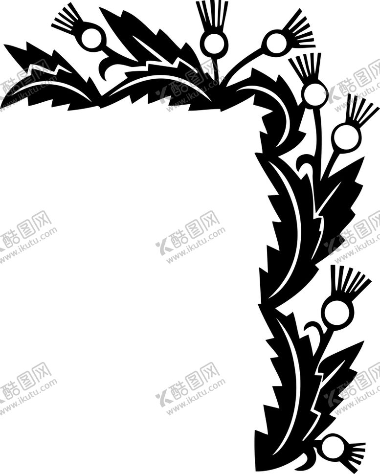 编号：84597810212057131770【酷图网】源文件下载-植物花纹边角    