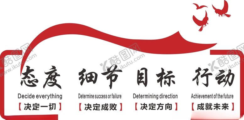 编号：37200905091024067315【酷图网】源文件下载-态度细节目标行动企业文化墙