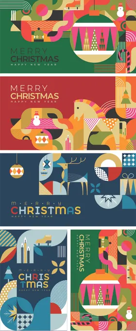 圣诞节海报活动背景板