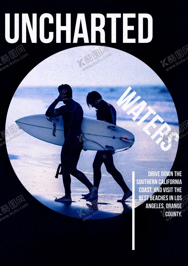 编号：19341910281845577144【酷图网】源文件下载-海滩冲浪人摄影剪切潮流艺术海报