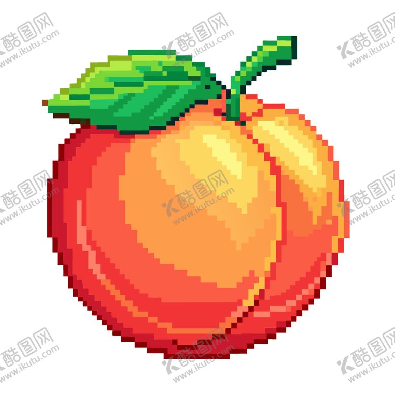 编号：61542002251614096061【酷图网】源文件下载-像素风桃子