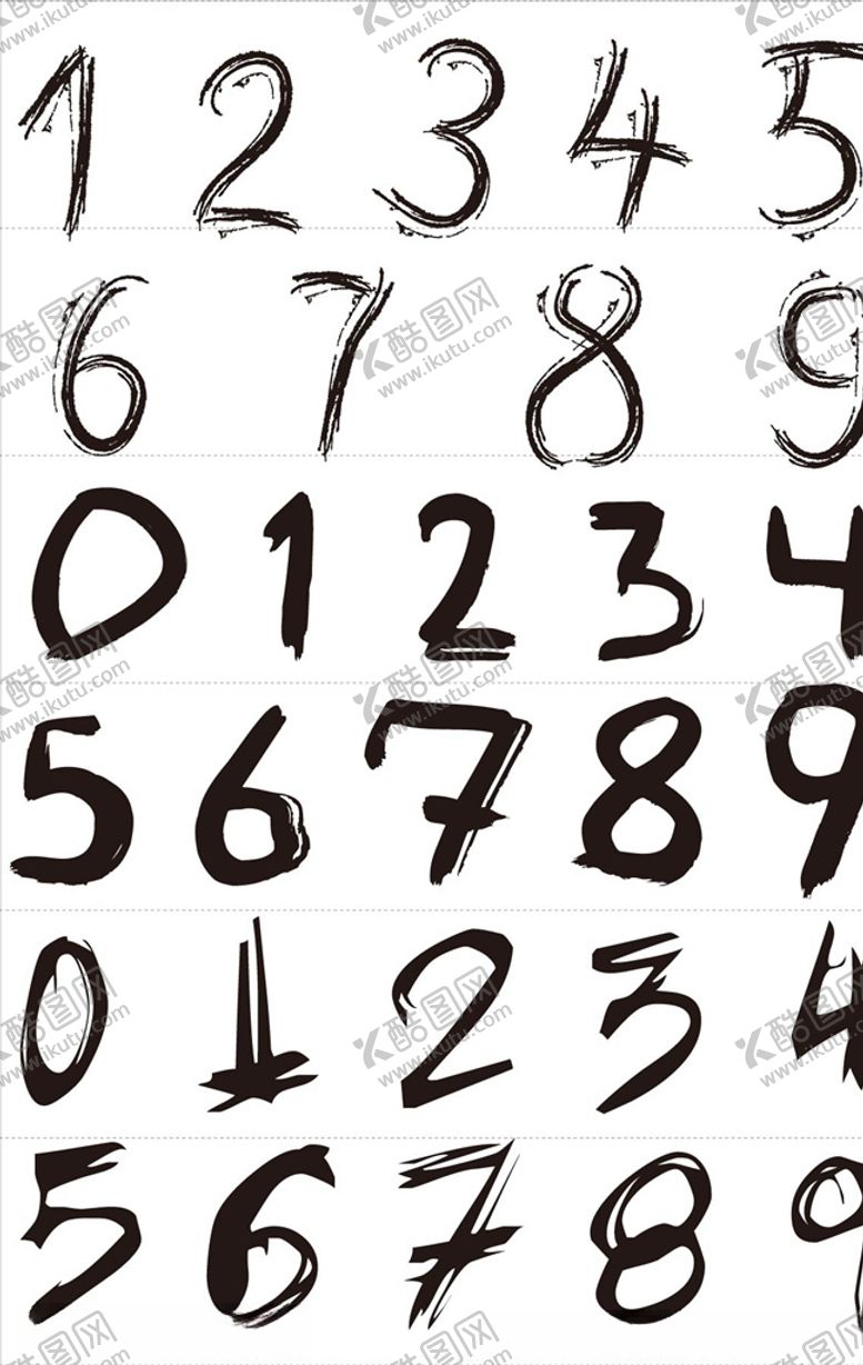 编号：59458209240208358719【酷图网】源文件下载-卡通数字
