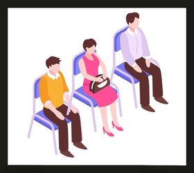 手绘商务人物士办公办公