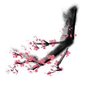 中国风水墨梅