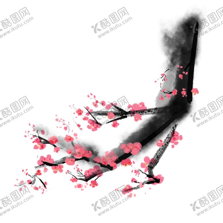 编号：83092305050035309418【酷图网】源文件下载-中国风水墨梅