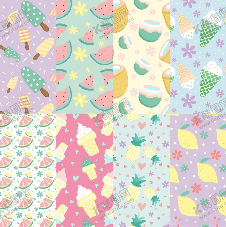 编号：67243412191642343338【酷图网】源文件下载-多彩可爱卡通图案集合
