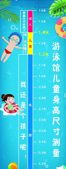 儿童科学测量身高展板