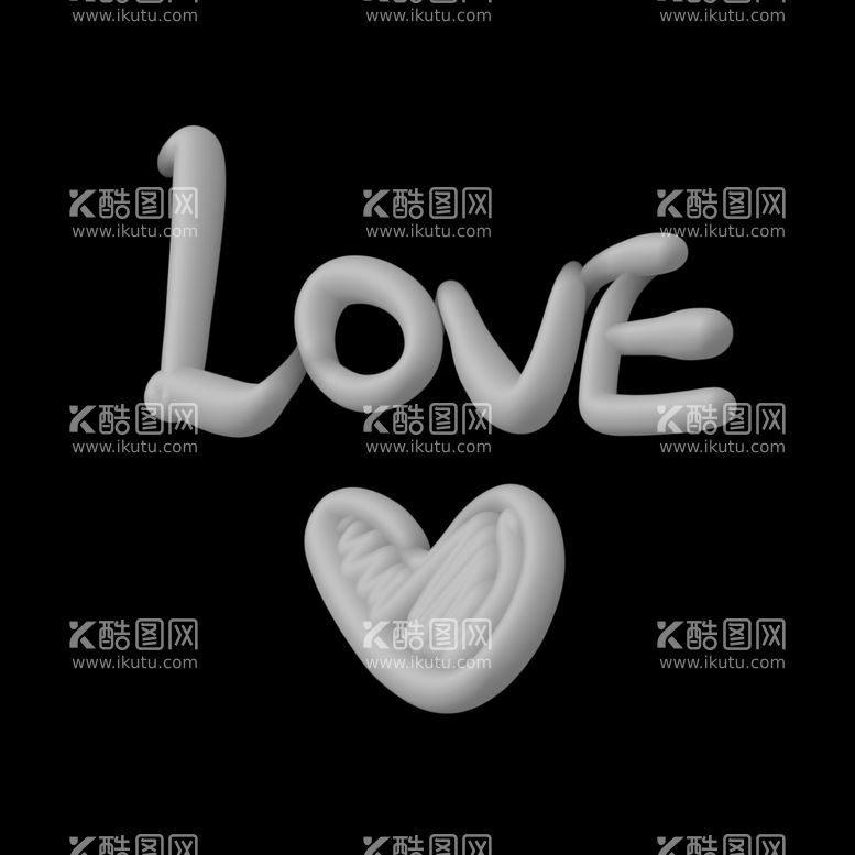 编号：38580912020753372534【酷图网】源文件下载-3D素材 love