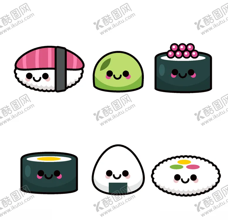 编号：31357907030015223822【酷图网】源文件下载-可爱寿司