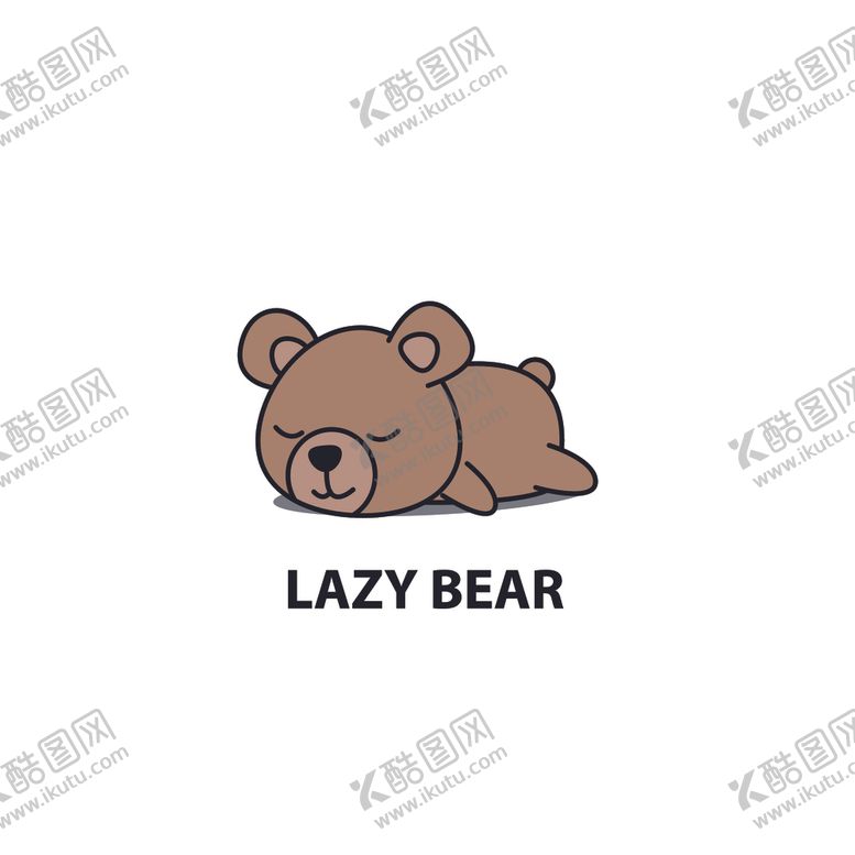 小熊图标花纹logo数码片