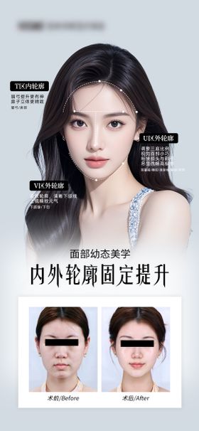 医美内外轮廓固定海报