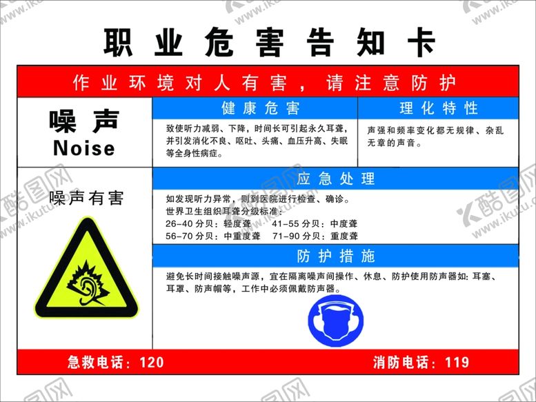 编号：30115409181412119844【酷图网】源文件下载-职业危害告知卡