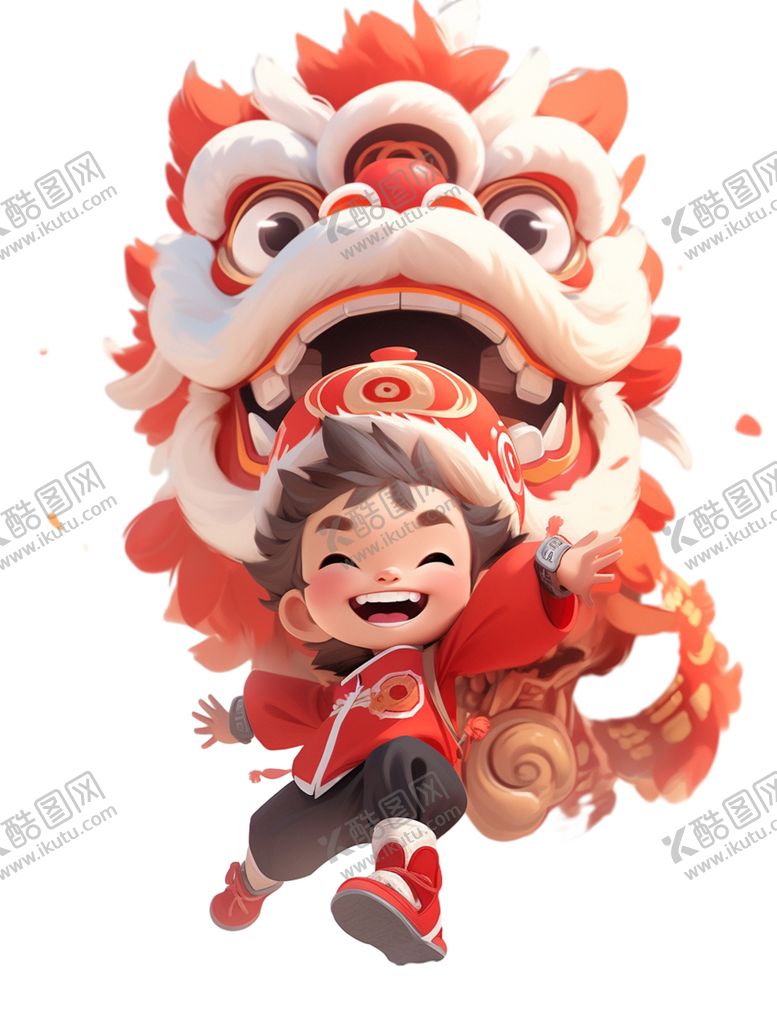 编号：28946712201840298073【酷图网】源文件下载-舞狮插画