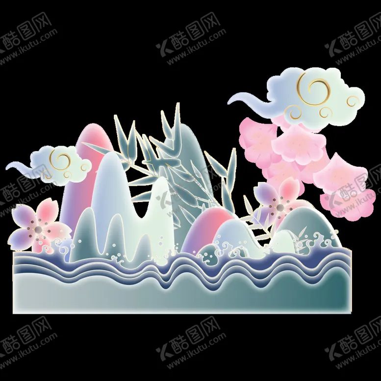 编号：10694209281517103057【酷图网】源文件下载-手绘荷花  