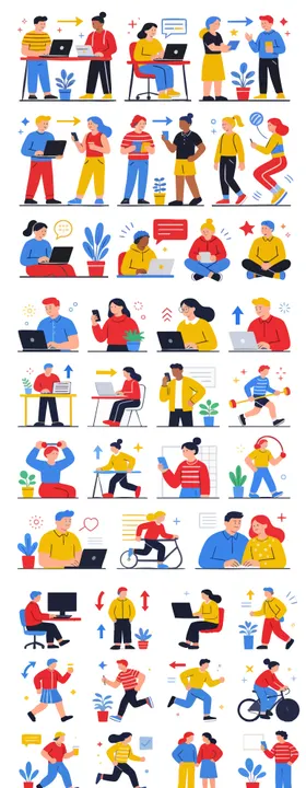 卡通人物办公系列