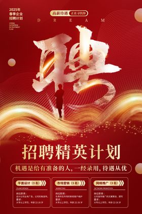 招聘精英计划海报