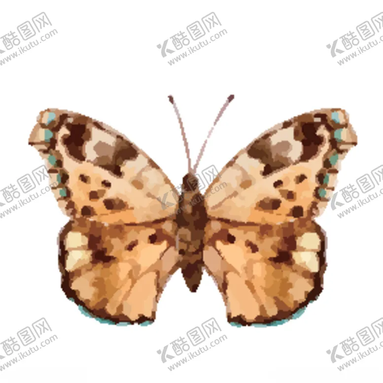 编号：66285206241743552314【酷图网】源文件下载-水彩蝴蝶绘画图案